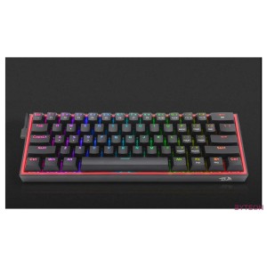 Redragon Fizz Pro black, wired2.4GBT Mechanical Keyboard, RGB, red switch Black HU