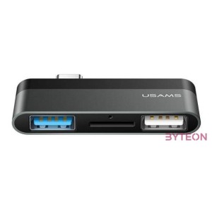 Usams SJ463HUB01 3-port Type-c mini Hub Black