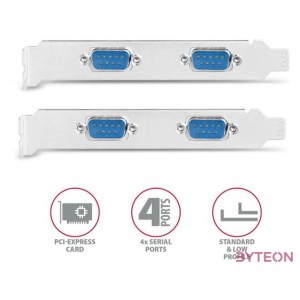 AXAGON PCEA-S4N PCIE Controller 4x Serial