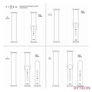 FIXED szilikon szíj Apple Watch 42,44mm, L méret, kék