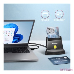 AXAGON CRE-SM4N Smart Card Standreader Black