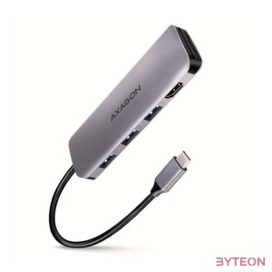 AXAGON HMC-HCR3A SuperSpeed USB-C COMBO 5in1 hub Grey