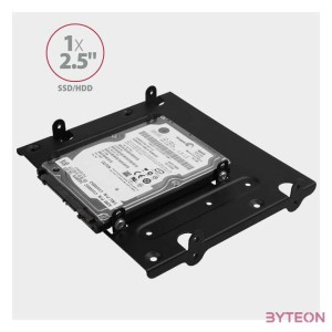 AXAGON RHD-435 4x2.5 SSD,HDD or 2x2.5 SSD,HDD 1x3.5HDD Bracket into 5.25 bay Black