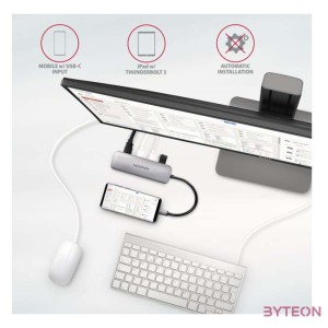 AXAGON HMC-HCR3A SuperSpeed USB-C COMBO 5in1 hub Grey