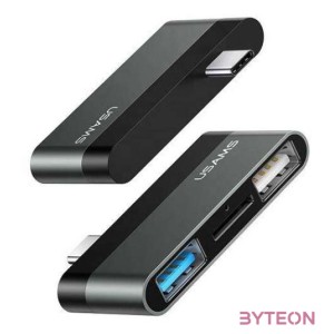 Usams SJ463HUB01 3-port Type-c mini Hub Black