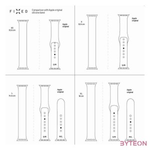 FIXED szilikon szíj Apple Watch 38,40mm, S méret, kék