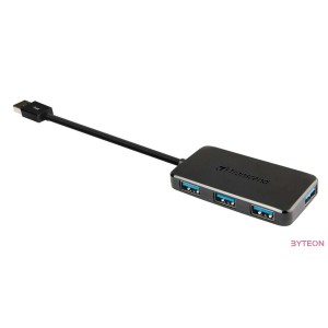 HUB Transcend SuperSpeed 4-port USB HUB [USB3.0] - Fekete