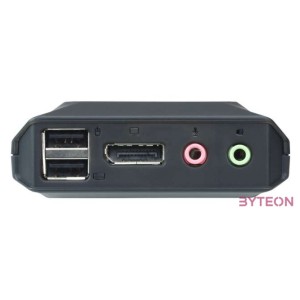 ATEN CS22DP 2-Port USB DisplayPort Cable KVM Switch with Remote Port Selector