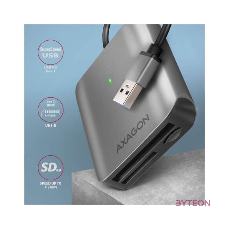 AXAGON CRE-S3 SUPERSPEED USB-A UHS-II Card Reader Black