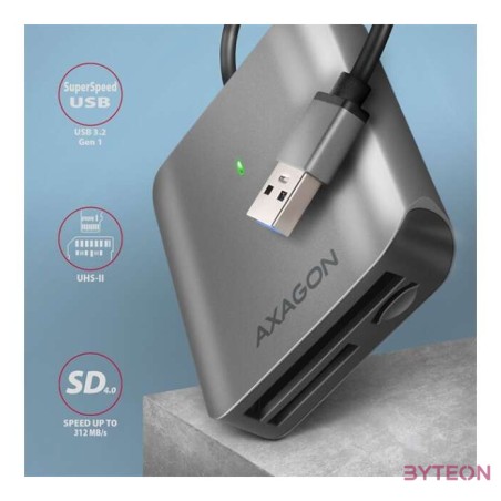 AXAGON CRE-S3 SUPERSPEED USB-A UHS-II Card Reader Black