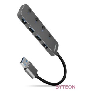 AXAGON HUE-MSA USB3.2 Hub 4-port metal Silver