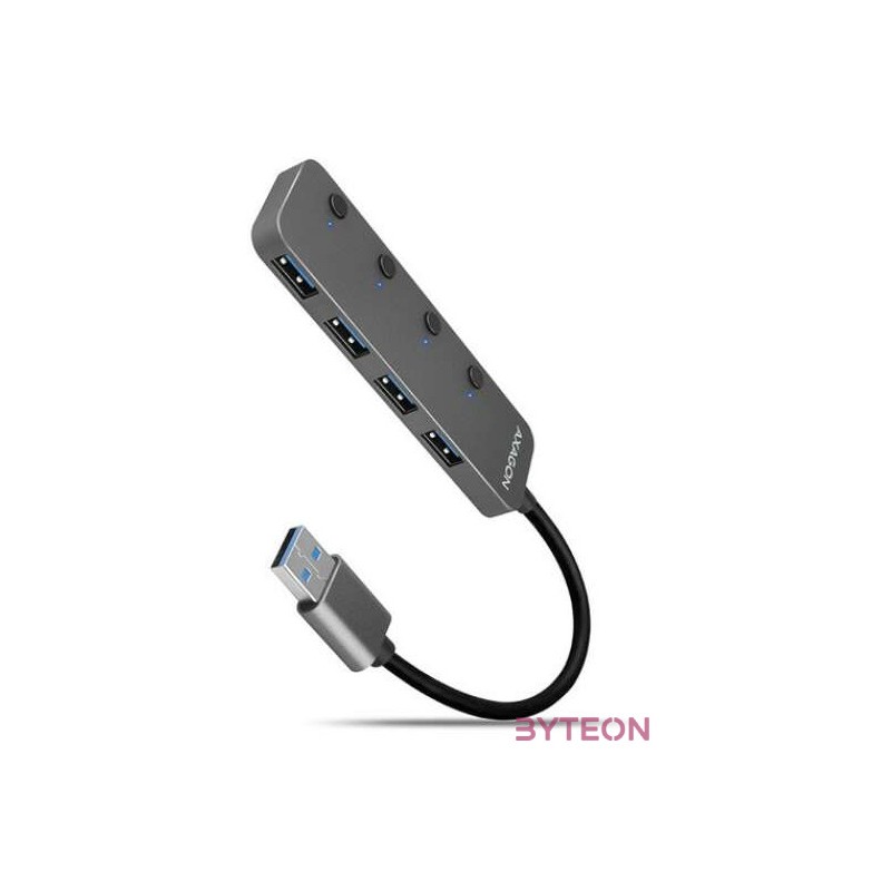 AXAGON HUE-MSA USB3.2 Hub 4-port metal Silver