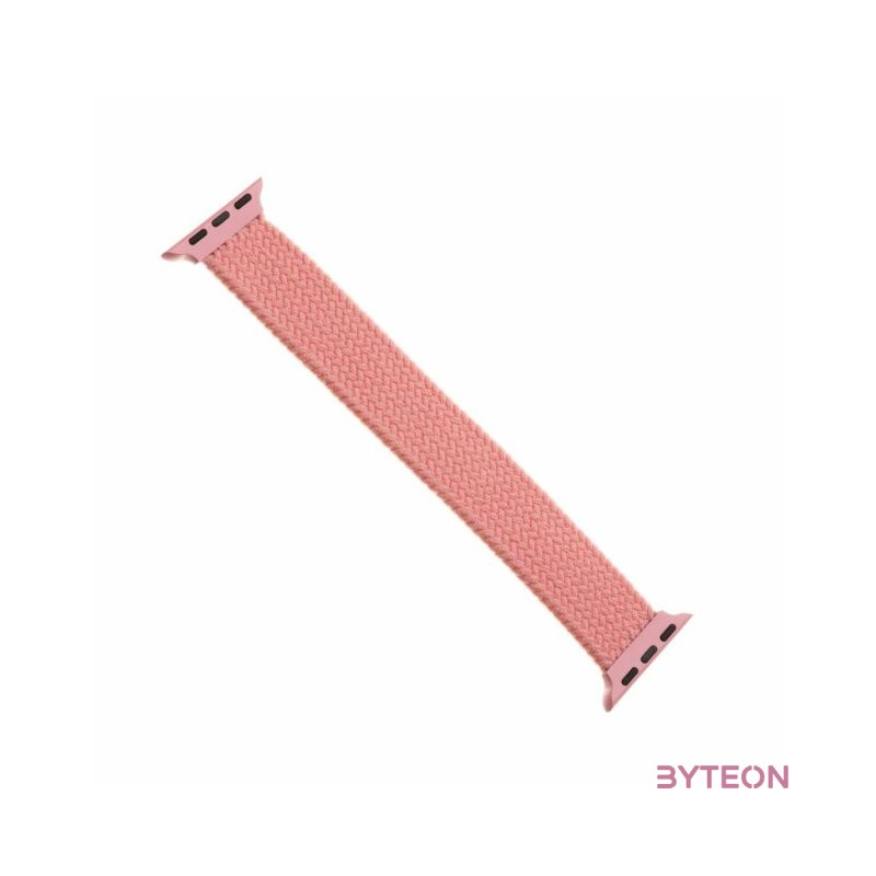 FIXED kötött nylon szíj Apple Watch 38,40mm, L méret, rózsaszín