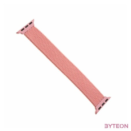 FIXED kötött nylon szíj Apple Watch 38,40mm, L méret, rózsaszín