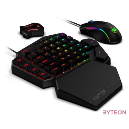 Redragon K585 One-handed RGB Gaming Keyboard Blue Switch and M721-Pro Mouse Combo with GA200 Converter for Xbox One,PS4,Switch,P