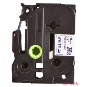 Brother TZe-FA4 P-touch Textil szalag (18mm) White on Blue - 3m