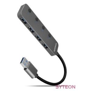 AXAGON HUE-MSA USB3.2 Hub 4-port metal Silver