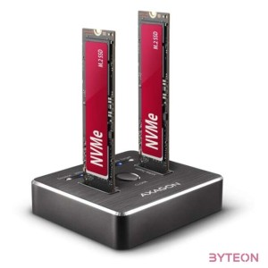 AXAGON ADSA-M2C SuperSpeed USB-C 10 Gbps Dual NVMe M.2 SSD Clone Master Dock