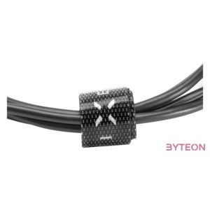 FIXED Data and charging cable with USB,Lightning connectors, 1 meter, MFI certified, 20W Fekete