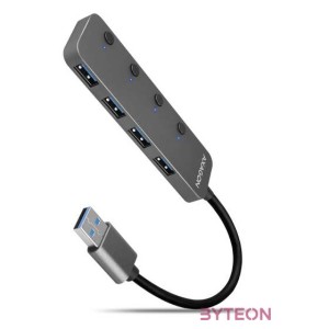 AXAGON HUE-MSA USB3.2 Hub 4-port metal Silver