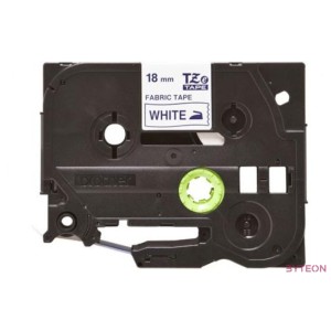 Brother TZe-FA4 P-touch Textil szalag (18mm) White on Blue - 3m