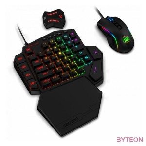 Redragon K585 One-handed RGB Gaming Keyboard Blue Switch and M721-Pro Mouse Combo with GA200 Converter for Xbox One,PS4,Switch,P