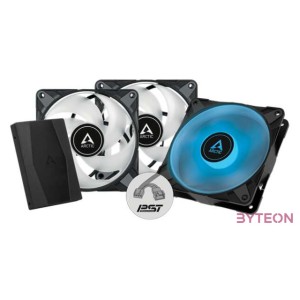 Arctic P12 PWM PST RGB 0dB Black 3db Value Pack with Controller