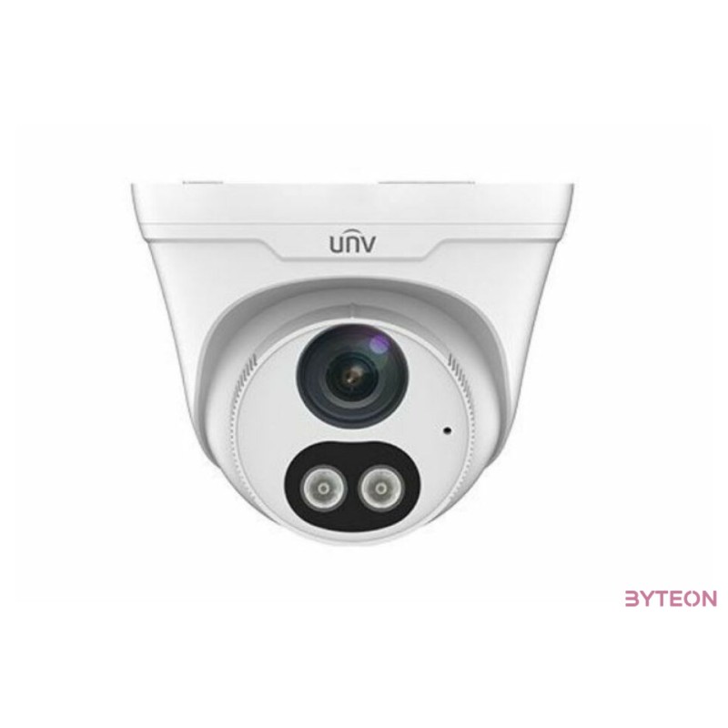 Uniview Easystar 2MP Colorhunter turret dómkamera, 4mm fix objektívvel, mikrofonnal és hangszóróval