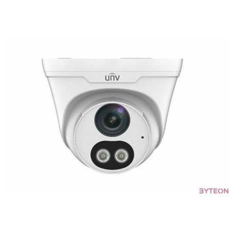 Uniview Easystar 2MP Colorhunter turret dómkamera, 4mm fix objektívvel, mikrofonnal és hangszóróval