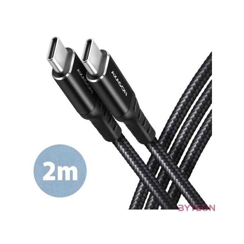 AXAGON BUCM-CM20AB HQ USB-C  USB-C cable 2m Black