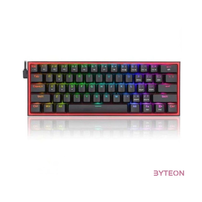 Redragon Fizz Pro black, wired2.4GBT Mechanical Keyboard, RGB, brown switch Black HU