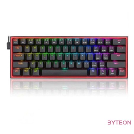 Redragon Fizz Pro black, wired2.4GBT Mechanical Keyboard, RGB, brown switch Black HU