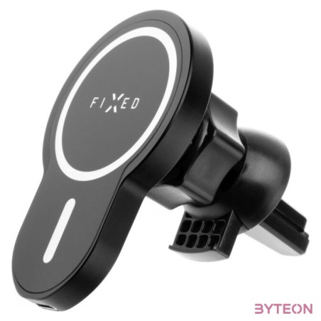 FIXED mágneses telefon tartó autóba, QI töltővel