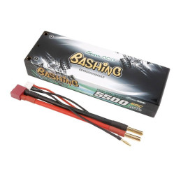 Battery Lipo Gens ace 5500mAh 2S 7.4V 60C HardCase RC 10 car with T-plug