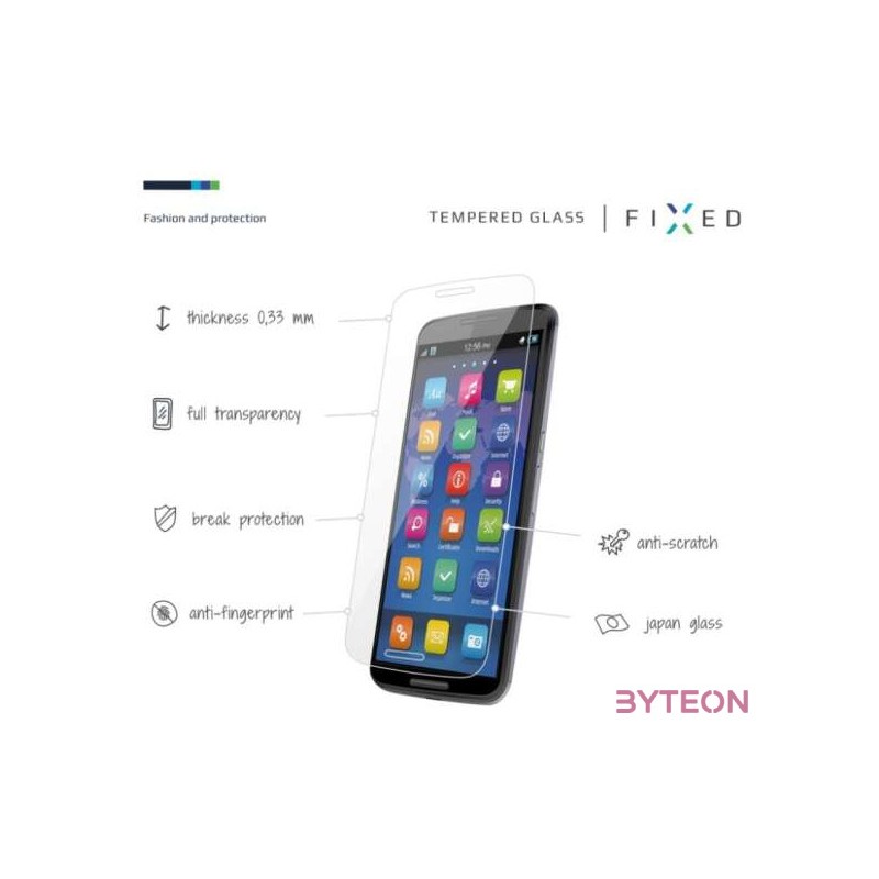 FIXED üvegfólia csak sík felületre Apple iPhone 7,8,SE (2020) telefonokhoz