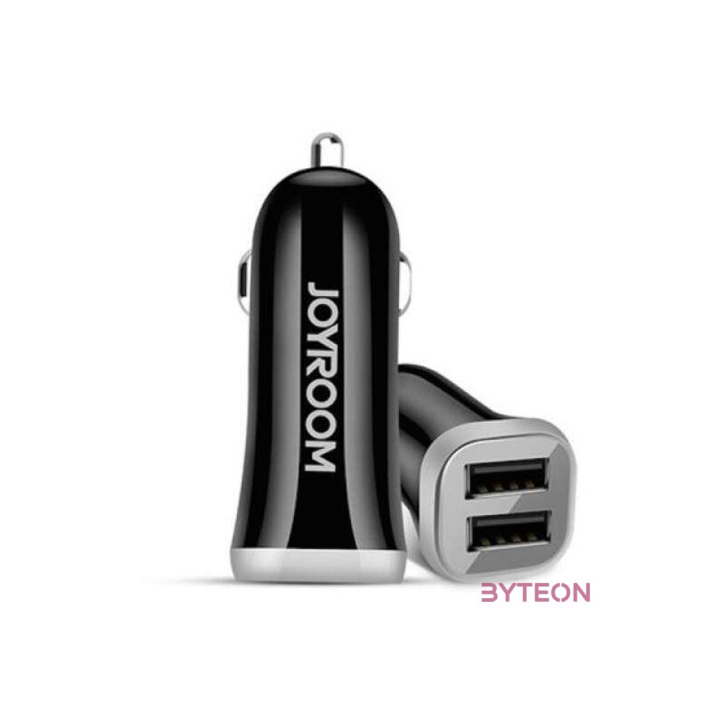 Joyroom C-M216 2xUSB 3.1A Car Charger  MicroUSB 1m data cable Black