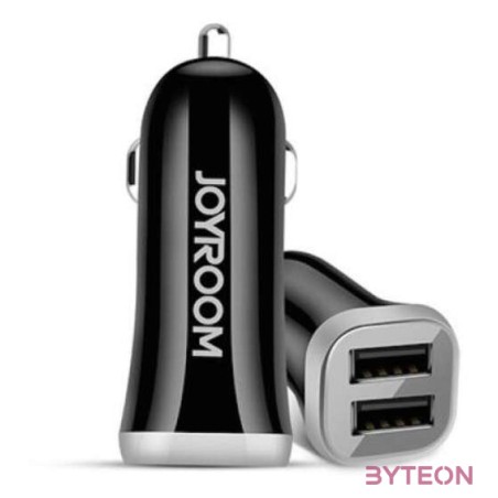 Joyroom C-M216 2xUSB 3.1A Car Charger  MicroUSB 1m data cable Black