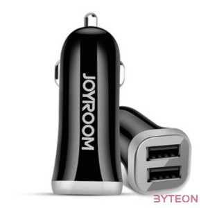 Joyroom C-M216 2xUSB 3.1A Car Charger  MicroUSB 1m data cable Black