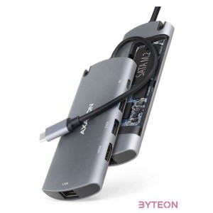 AXAGON HMC-6M2 SuperSpeed USB-C Combo 6in1 Hub