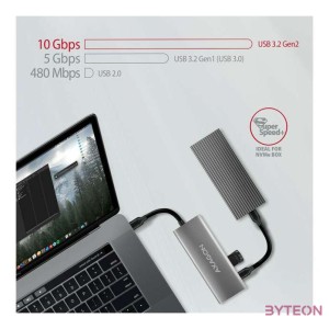 AXAGON HMC-5G2 SuperSpeed USB-C 10 Gbps SpeedSter 5H hub