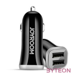 Joyroom C-M216 2xUSB 3.1A Car Charger  MicroUSB 1m data cable Black