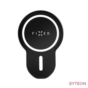 FIXED mágneses telefon tartó autóba, QI töltővel