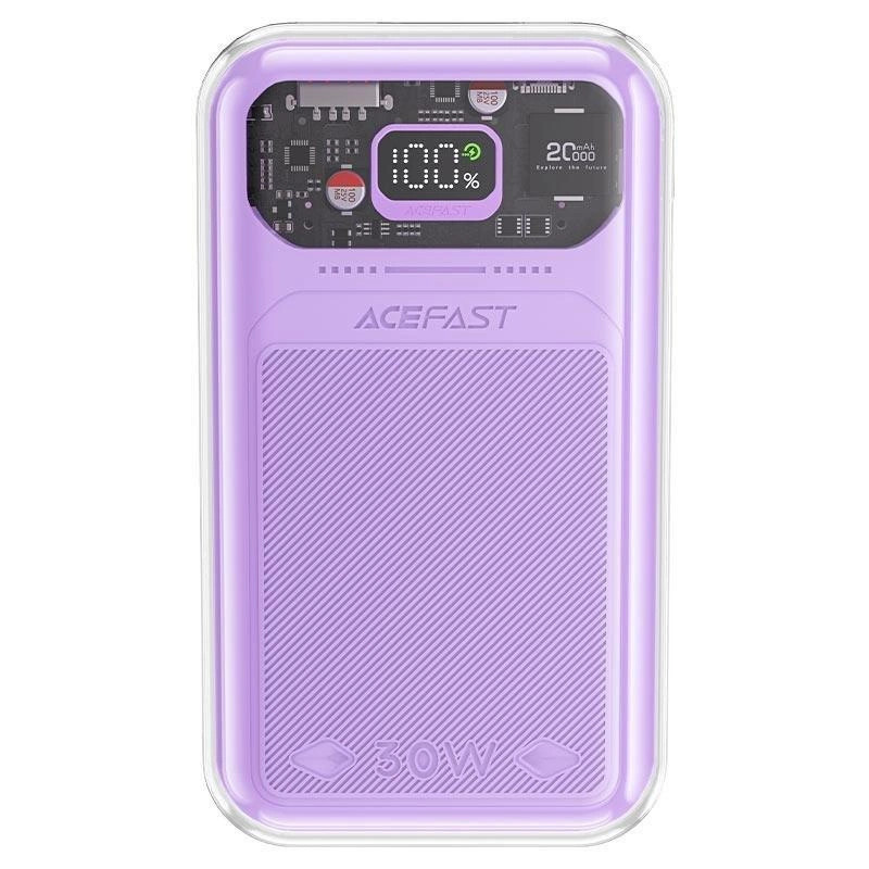 Acefast M2 Sparkling Series power bank, 20000mAh, 30W (purple)