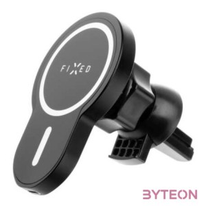 FIXED mágneses telefon tartó autóba, QI töltővel