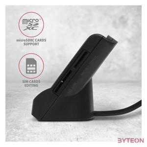 AXAGON CRE-SM2 USB Smart Card ID Card Reader  SD,microSD,SIM Card Reader