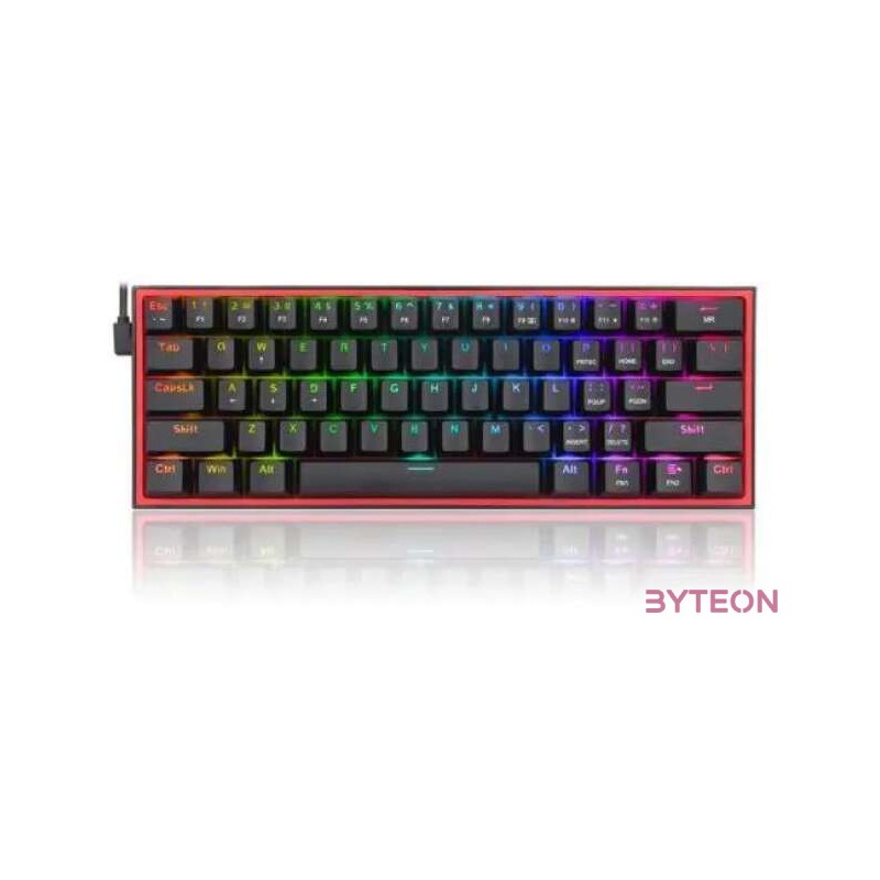Redragon Fizz Pro black, wired2.4GBT mechanical Keyboard, RGB, blue switch Black HU