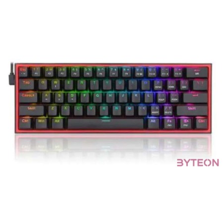 Redragon Fizz Pro black, wired2.4GBT mechanical Keyboard, RGB, blue switch Black HU