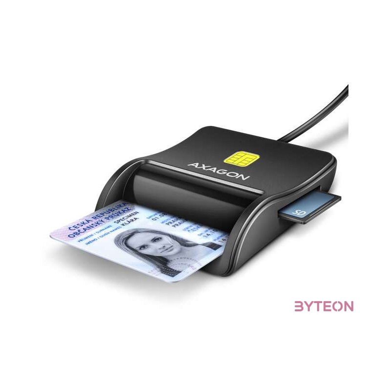 AXAGON CRE-SM3SD Smart Card Flatreader Black