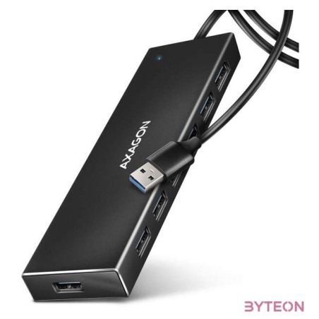 AXAGON HUE-F7A SuperSpeed USB-A FLAT HUB Black