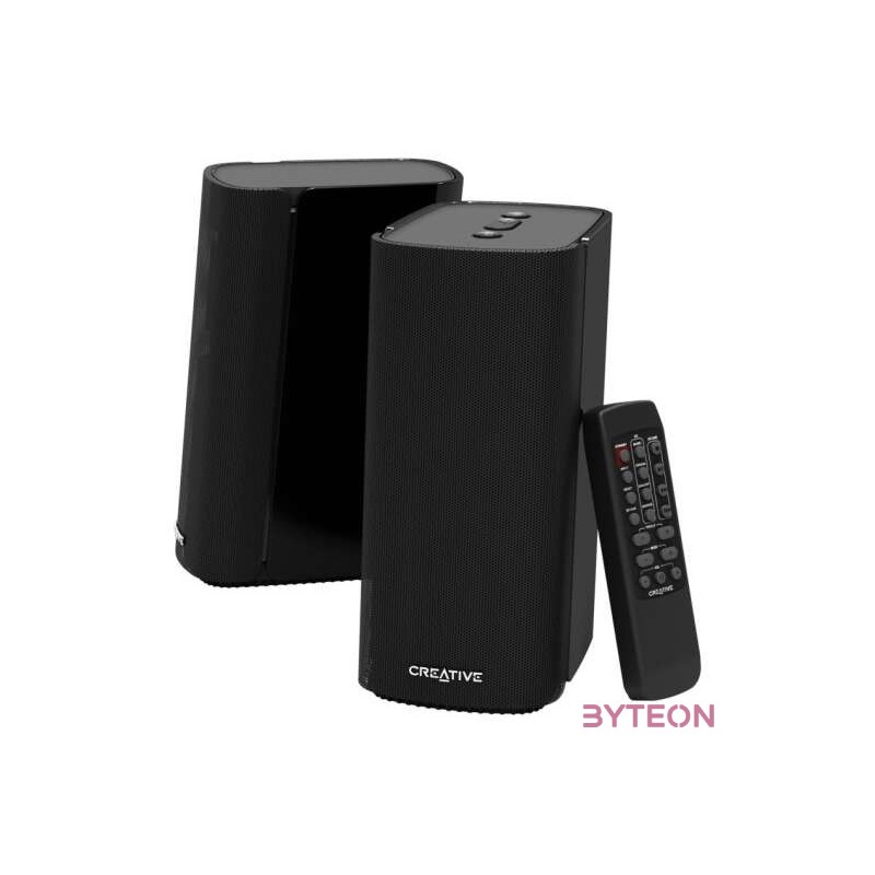 Creative T100 Compact Hi-Fi 2.0 Desktop Speakers for Computers and Laptops Black